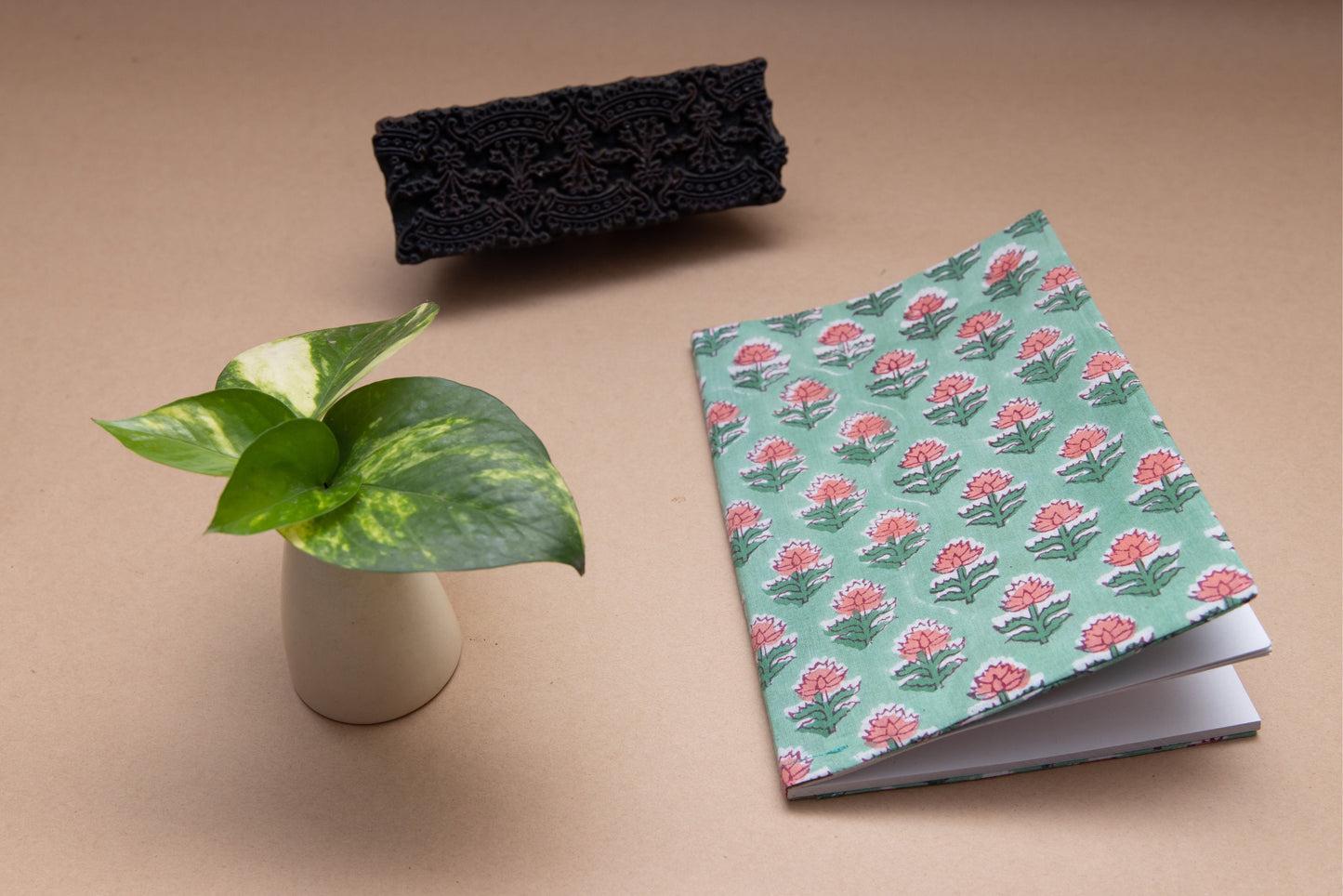 Garden Peach Recycled Notebook