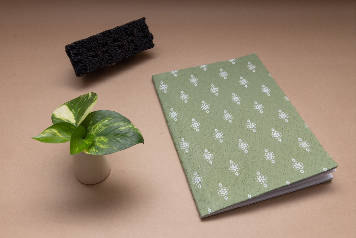 Pistacio White Recycled Notebook