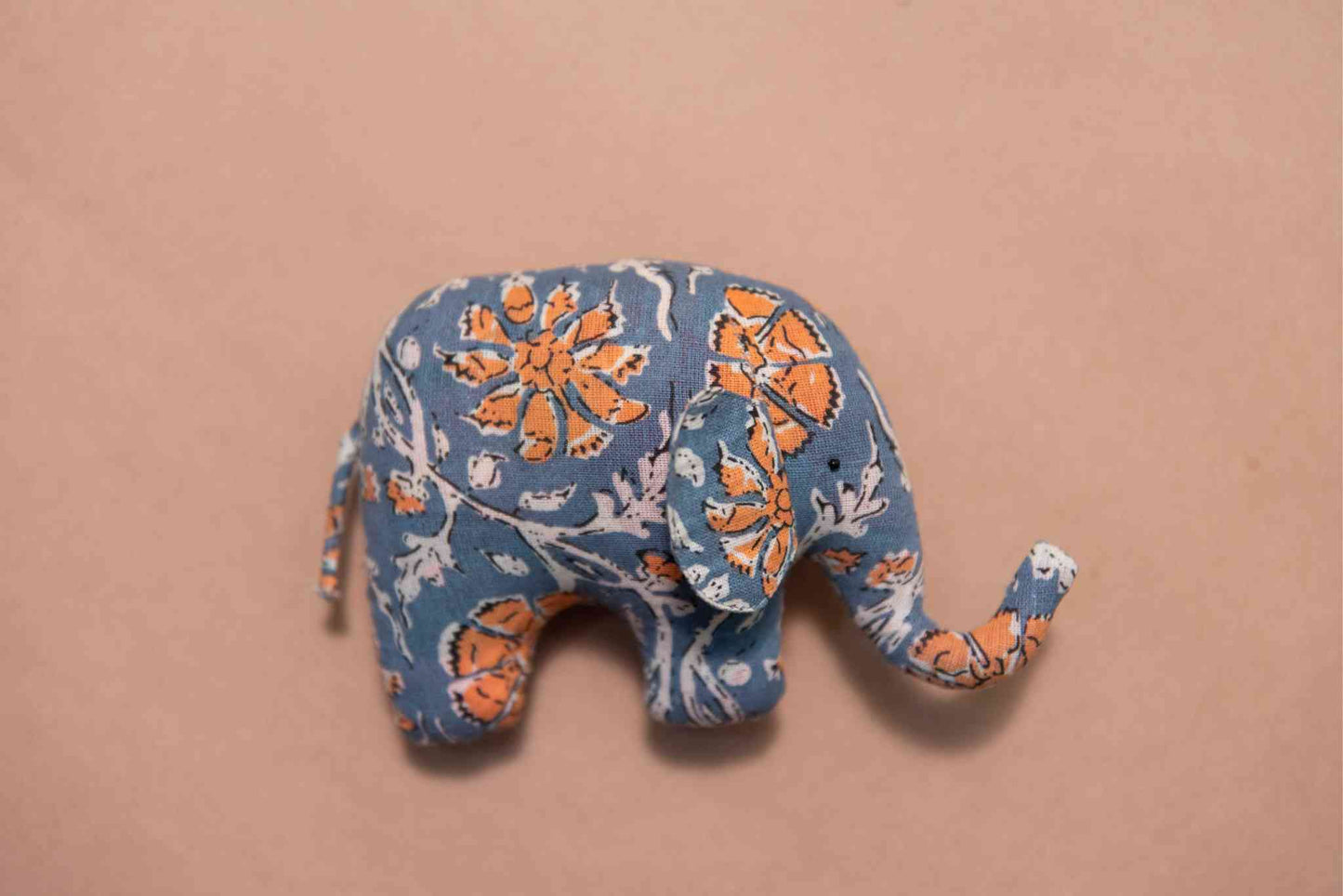Upcycled Grey Marigold Elephant