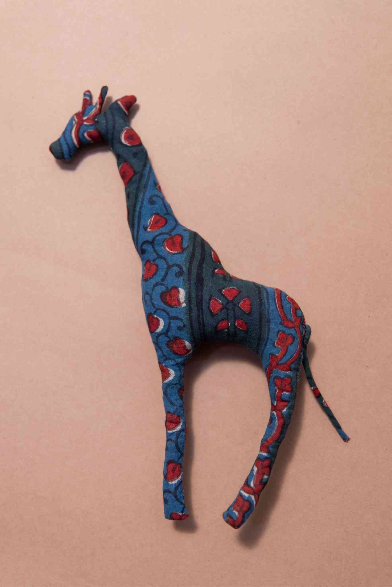 Upcycled Pottery Blue Giraffe