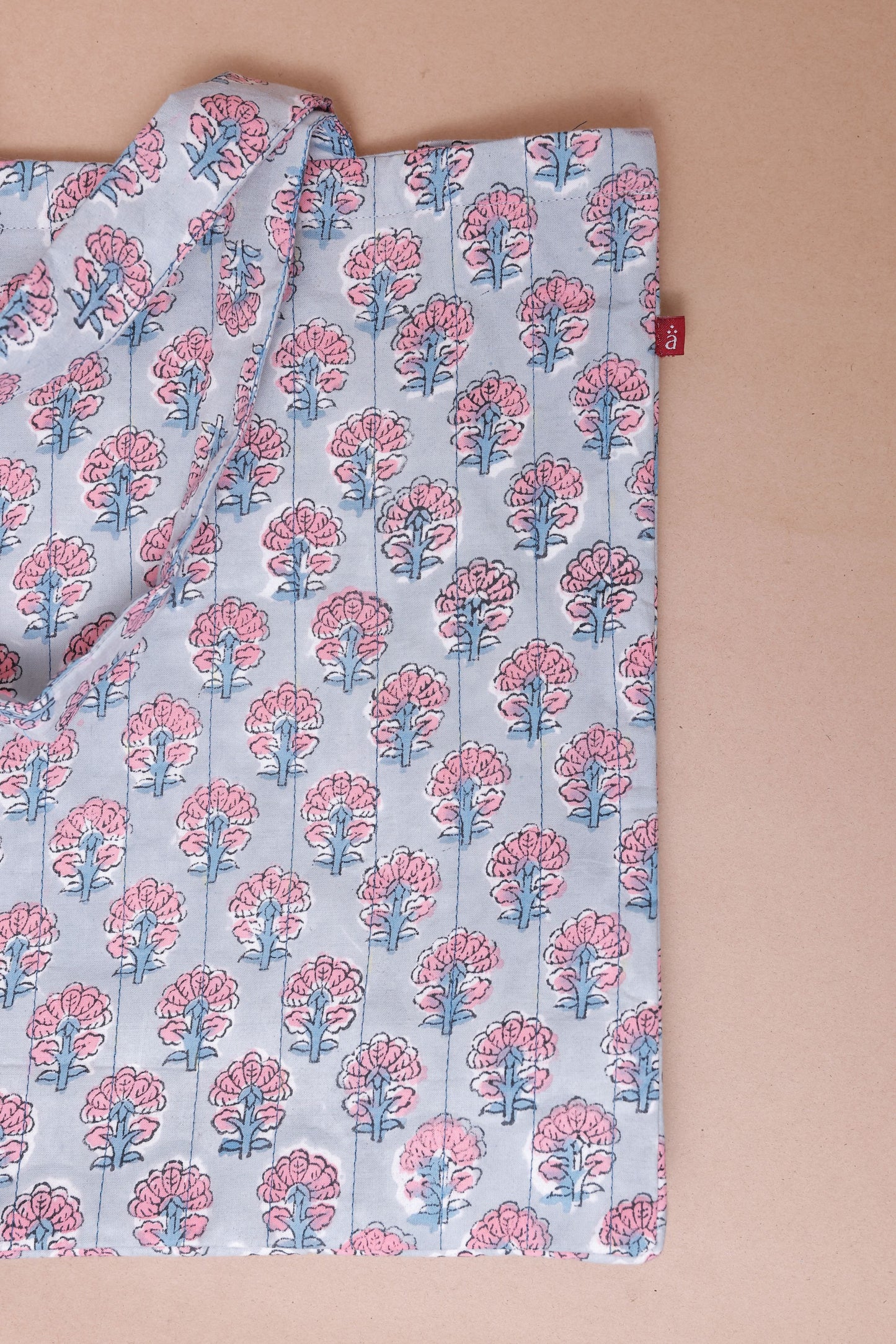 Cloudy Pink Floral Tote