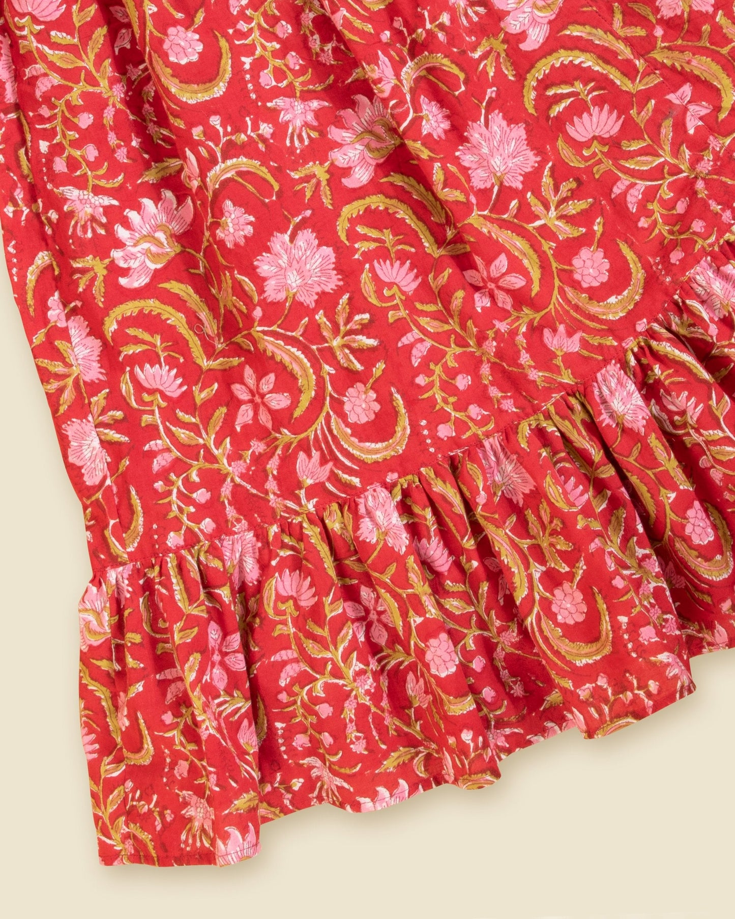 Red Floral Midi