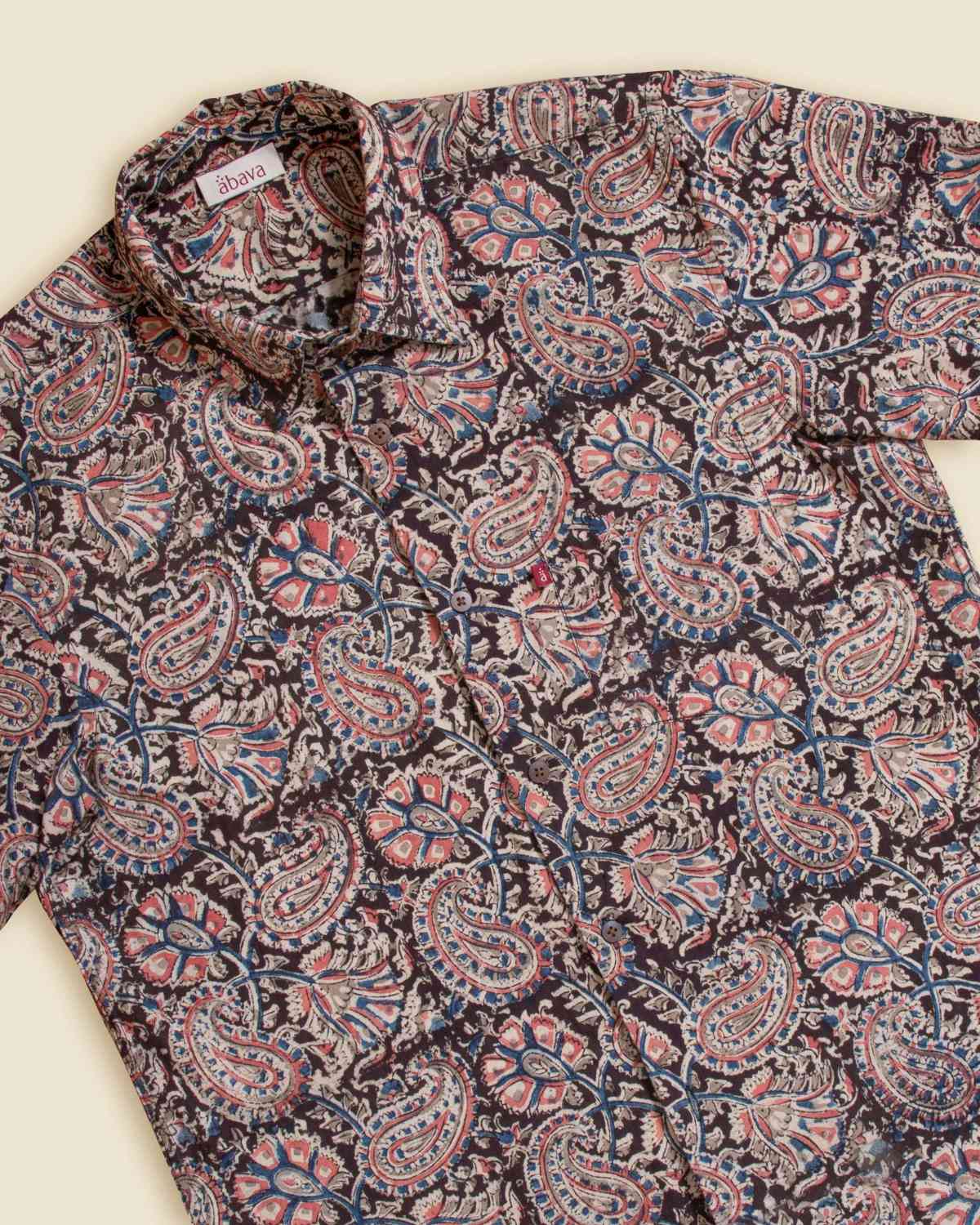 Black Paisley Bush Shirt