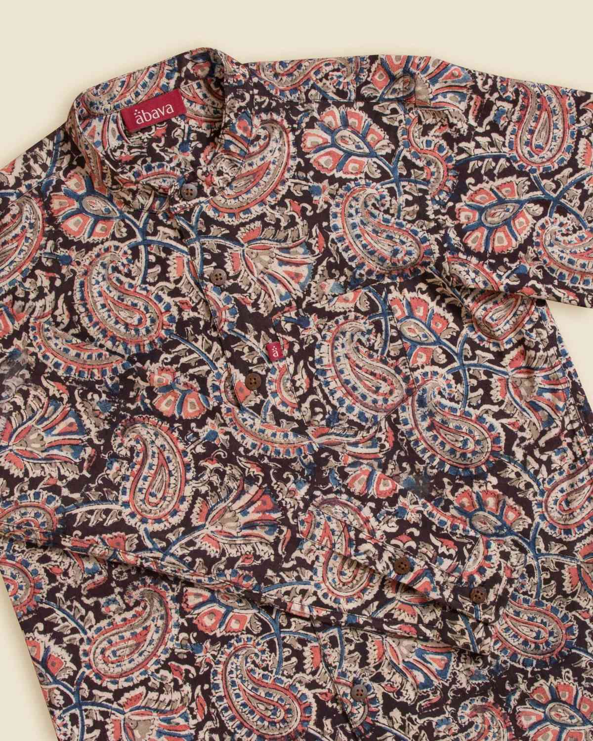 Black Paisley Pink Shirt