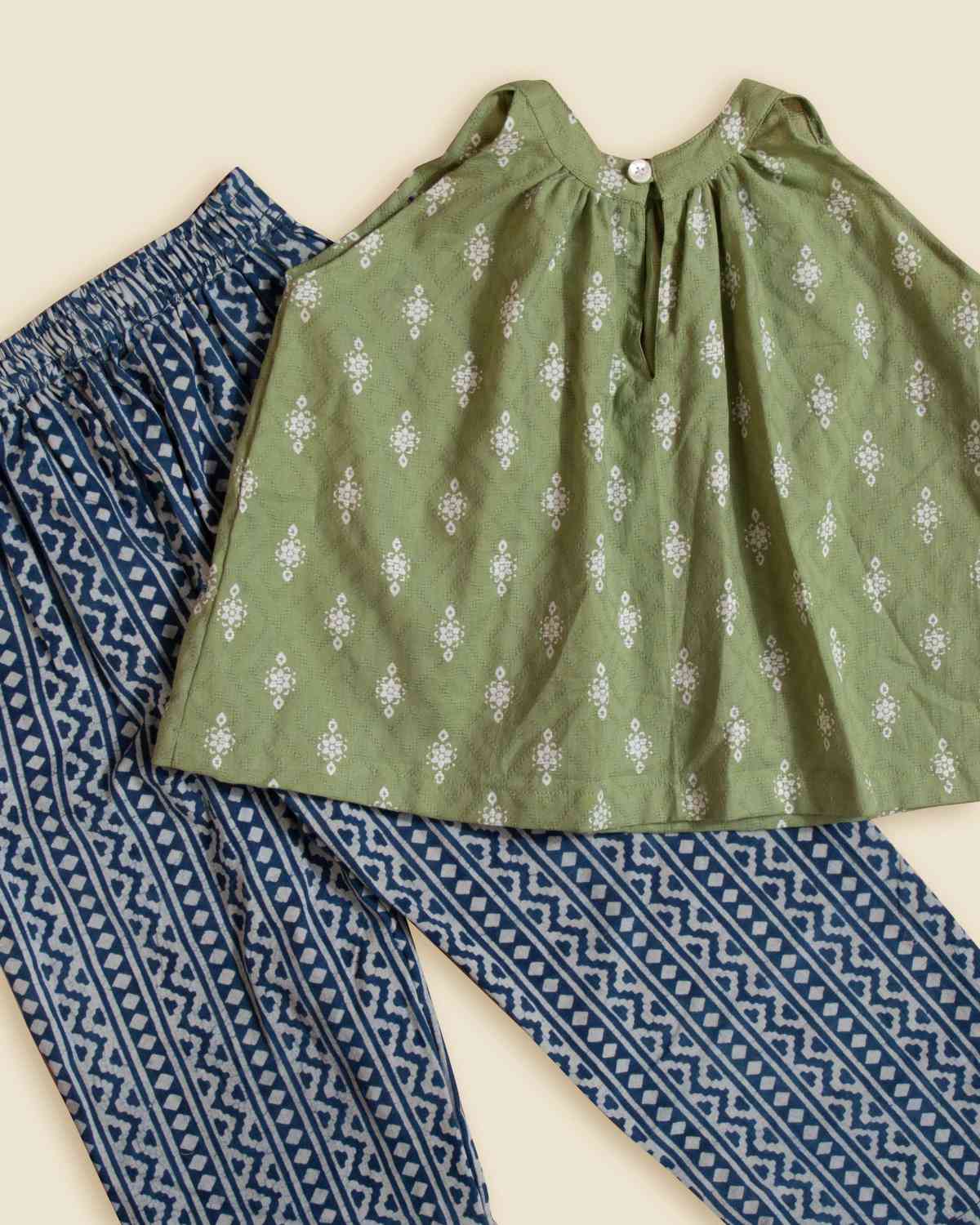 Pista Indigo Embroidered Set
