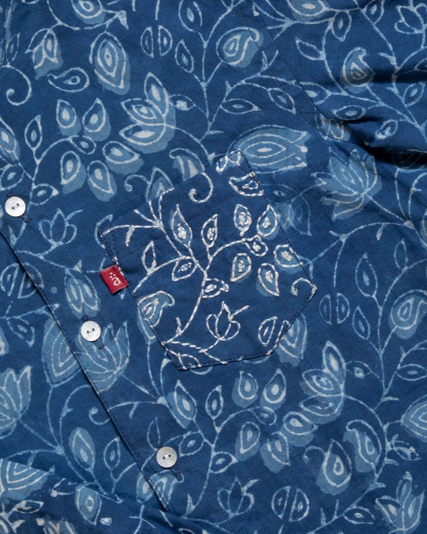 Indigo Jasmine Embroidered Shirt