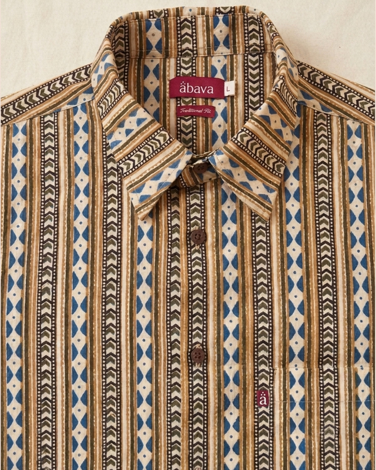 Blue Diamond Hand Block Printed Shirt