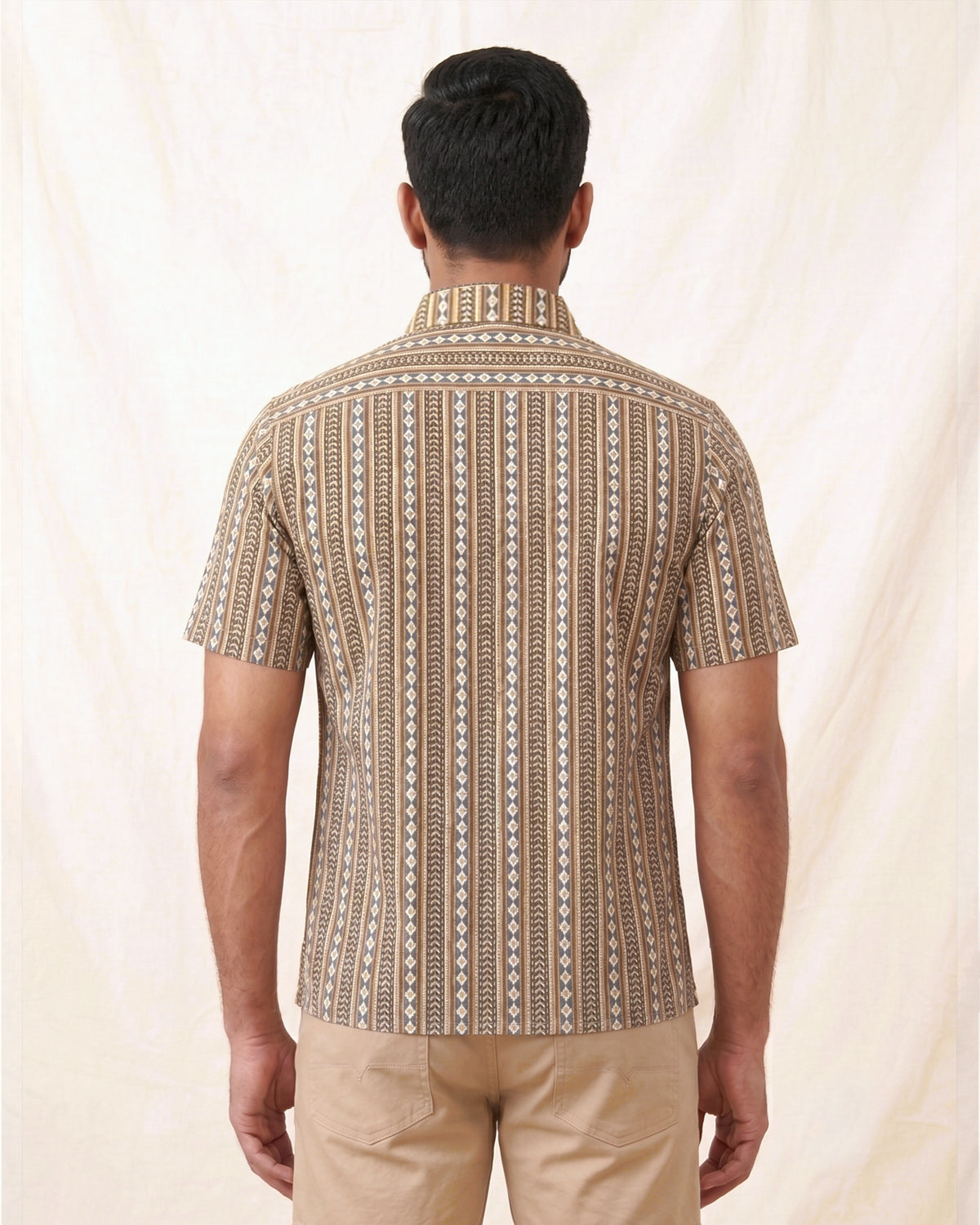 Blue Diamond Hand Block Printed Shirt