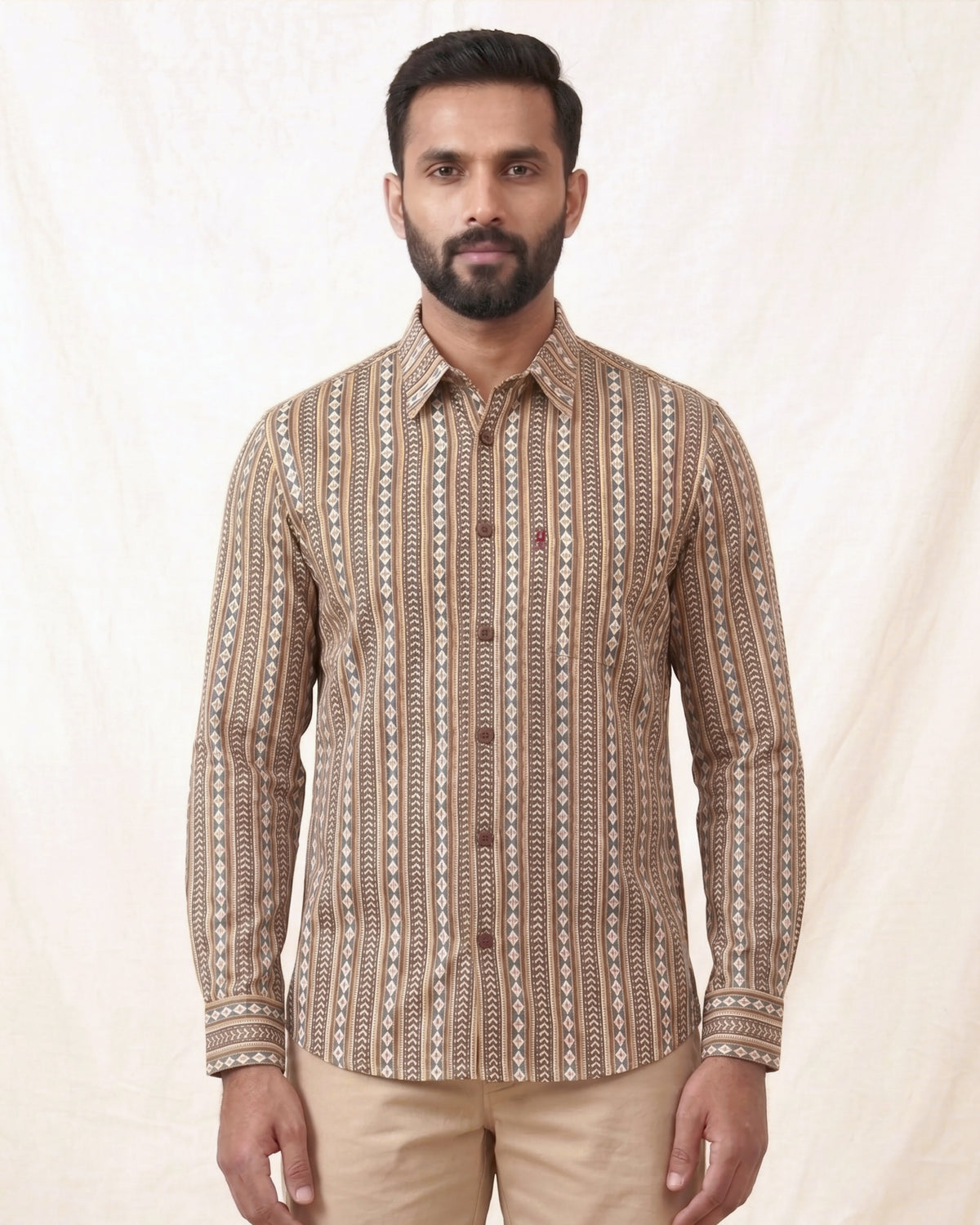Blue Diamond Hand Block Printed Shirt