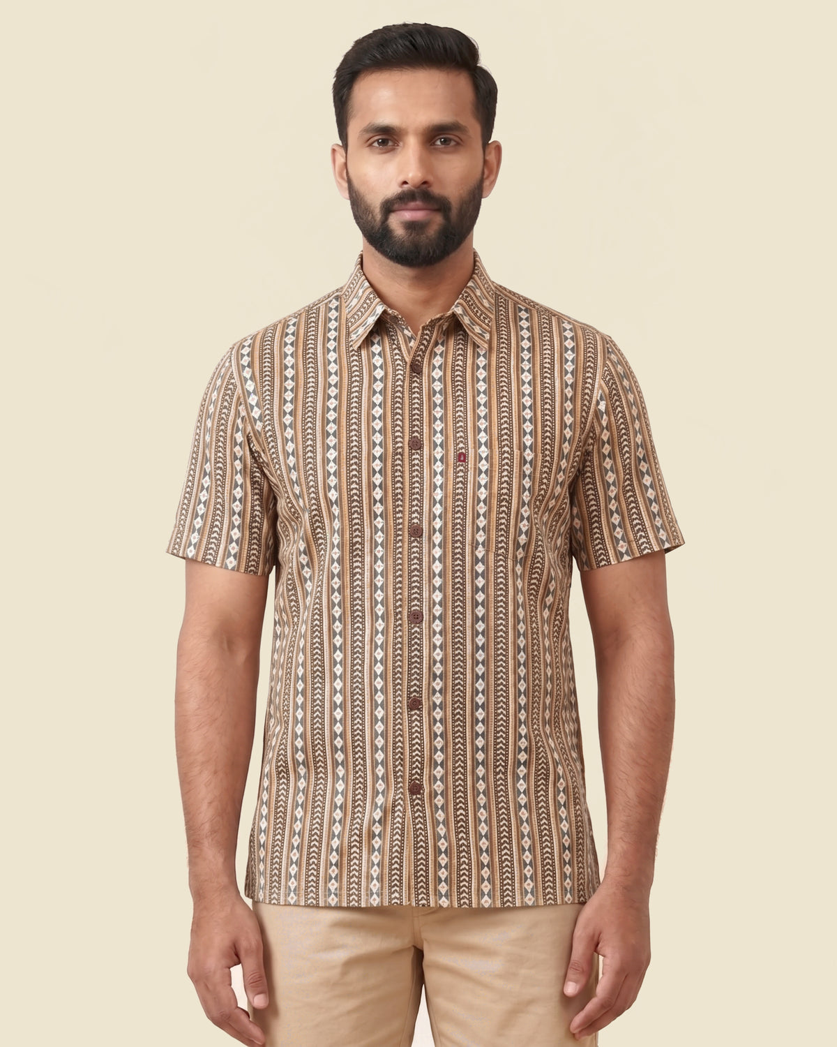 Blue Diamond Hand Block Printed Shirt