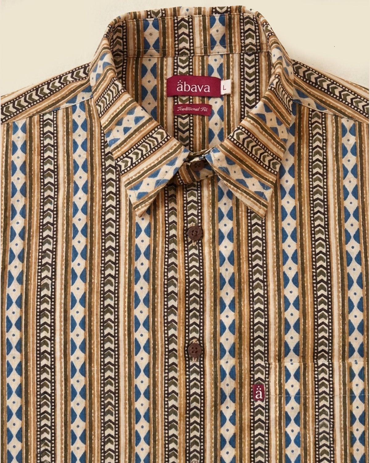 Blue Diamond Hand Block Printed Shirt