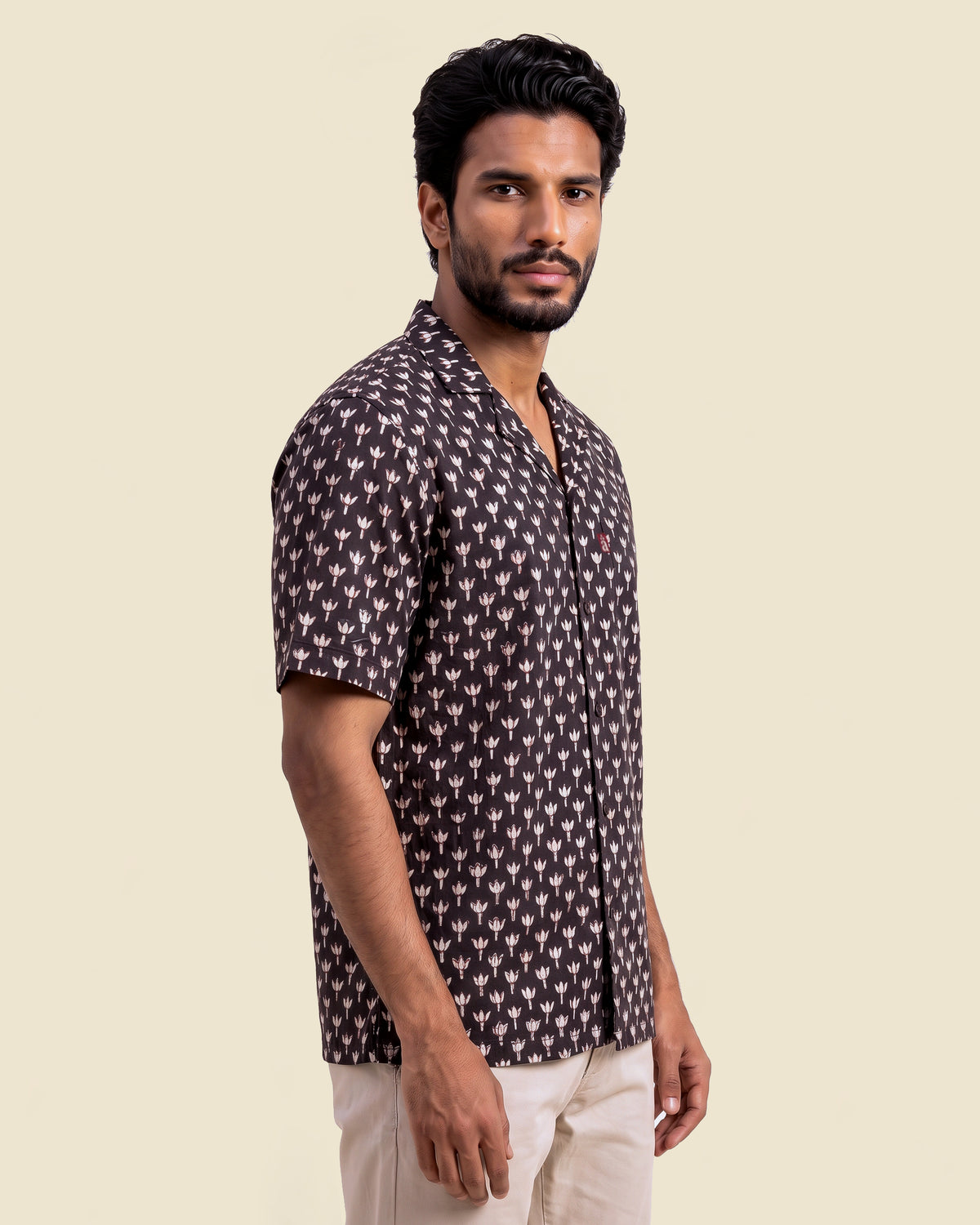 Black Lotus Block Print Shirt