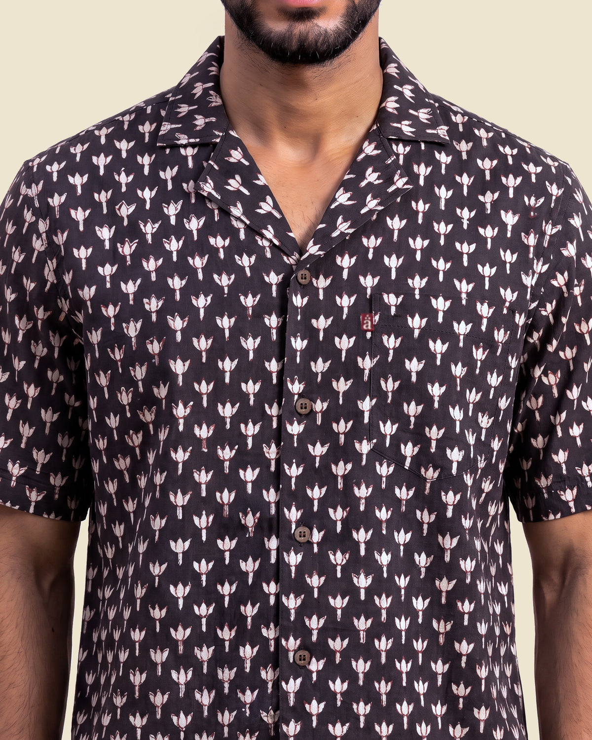 Black Lotus Block Print Shirt