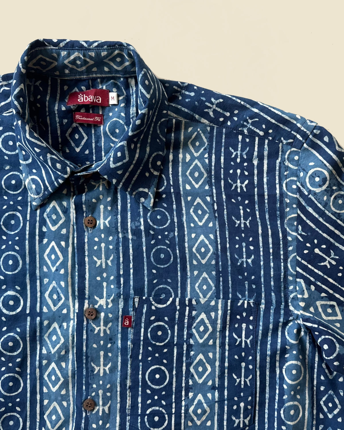 Double Shaded Indigo Block Print Shirt