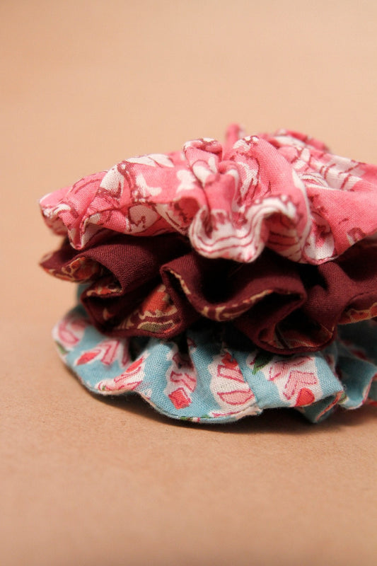 Upcycled Assorted Scrunchies - Pack of 3