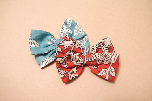 Upcycled Assorted Bows with Clips - Pack of 2