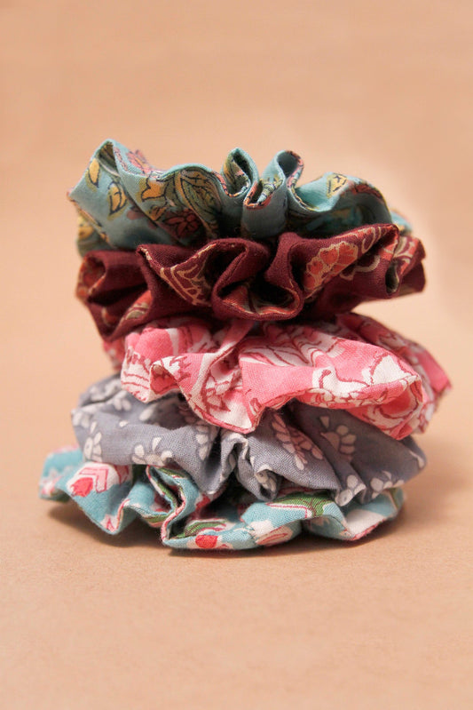 Upcycled Assorted Scrunchies - Pack of 5